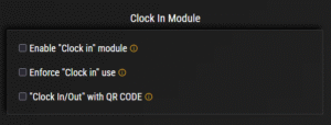 Clock In Module Screenshot